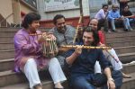 Vidvan Kumaresh, Shankar Mahadevan, Ronu Majumdar, Rahul Sharma at Swaranjali concert photo shoot in Mumbai on 6th Jan 2015